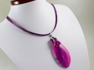 chileart biżuteria autorska agat jadeit srebro linki wisior naszyjnik 